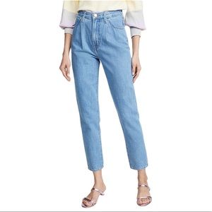 J Brand Pleated Peg Tapered Leg Jeans
